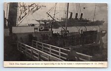 SS BERLIN Prince Hendrik Assists in Rescue of Shipwrecked Sailors Postcard c1907 picture