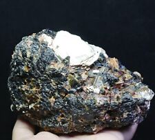 3.04lb Natural Lepidolite Mica& Black Tourmaline Quartz Crystal Mineral Specimen picture