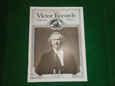 Victor Records Illustrated Catalog September 1922 Ignacy Paderwski Cover picture