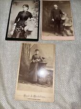 Antique Cabinet Card Photos: Hurd’s Portraits with Sculpture North Adams MA Hurd picture