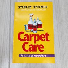 Vintage 1995 Stanley Steamer Carpet Care Guide Home Remedies BOOKLET ONLY picture