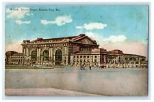 1912 Scene at Union Depot, Kansas City Missouri MO Antique Postcard picture