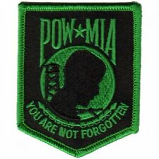 POW/MIA YOU ARE NOT FORGOTTEN KELLY GREEN EMBROIDERED IRON ON PATCH  picture