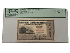 1948 Democratic National Convention President Harry Truman Guest Ticket PCGS 64 picture