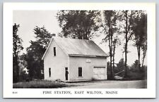 Fire Station East Wilton Maine ME Vintage Postcard picture