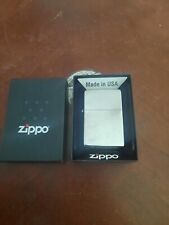 New Zippo Lighter In  Black Zippo Box With New Factory Seal Still On The Lighter picture