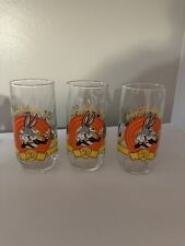 Set of 3 Vintage Happy Birthday Bugs Bunny 50th Anniversary Glasses-New picture