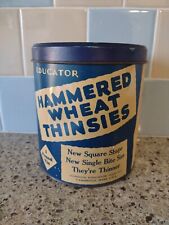 Antique Educator Original Hammered Wheat Thinsies 1 lb. Tin  picture