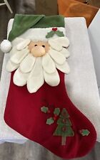 Vintage LARGE Christmas  Stockings 2005 Prima Creations 3D Santa Holiday Decor picture