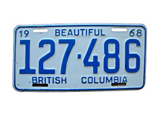 1968 Beautiful British Columbia Canada vintage license plate  127-486 Nice One picture