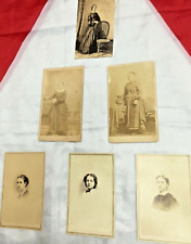Photos CDV's of six individual images of 1800's women 3 portraits,3 full lenghth picture