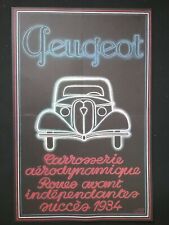1934 PEUGEOT ADVERTISING POSTER  ,  FRENCH CAR HISTORY (six) picture