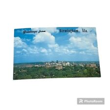Postcard Greetings From Birmingham Alabama Aerial View Vintage A90 picture