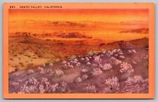 California Death Valley Scenic Southwestern Landscape Linen UNP Postcard picture