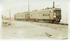 4C541 RP 1930s/40s PACIFIC ELECTRIC RAILWAY CAR #1028 HAWTHORNE - REDONDO SIGN picture