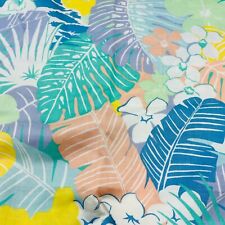 1980s Vintage Palm Leaves Pastel Fabric 2.5 Yd Peter Pan Fabrics Lanai Florida picture