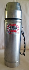 Vintage Unbreakable Uno Vac Stainless Steel Thermos Union Made USA - 
