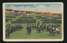 1918 POSTCARD CAVALRY MEN & PONYS IN FORMATION AT FORT OGLETHORPE CHATTANOOGA TN picture
