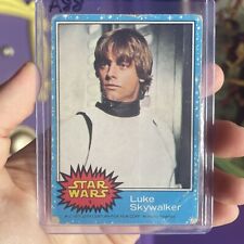 1977 Topps Luke Skywalker #1 Blue 1st Series Rookie Vintage Star Wars Card A88 picture