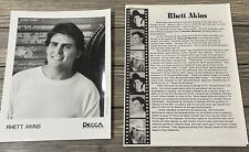 Vintage Rhett Atkins Press Release Paper and Photo 8x10 picture