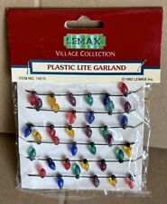 NOS Miniature Christmas Tree Light Bulb Garland 1992 Lemax picture