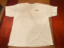 Vintage FBI Embroidered Gray T-Shirt Size: XL picture