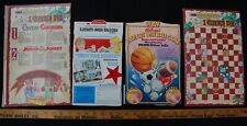 [ 1970s - 1980s Lot Of 4 CEREAL BOX BACKS - Camelot Checkers / Bicentennial etc] picture