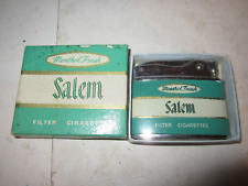 Vintage Zenith Japan Salem Cigarettes Lighter Boxed NEEDS FLINT picture