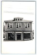 c1950's Eden Free Library Fire Hall Building Eden NY RPPC Photo Vintage Postcard picture