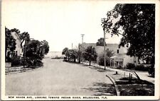 New Haven Ave Melbourne Florida Looking Toward Indian River Postcard picture