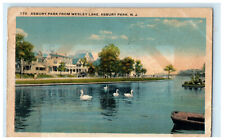 1921 Asbury Park From Wesley Lake, Asbury Park New Jersey NJ Posted Postcard picture