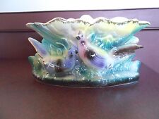 BEAUTIFUL PASTEL COLORED OBLONG VINTAGE PLANTER WITH PHEASANTS picture