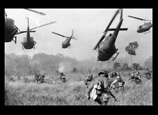 Vietnam War US Army Landing Zone Drop PHOTO Helicopters Fire Machine Guns 66 picture