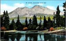 C.1940s Siskiyou County, CA California Mount Shasta. Lake Snow Covered Mountains picture