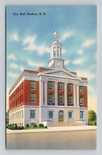Postcard City Hall Nashua New Hampshire NH, Vintage Linen D20 picture