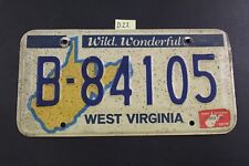 Vintage - 1976 WEST VIRGINIA LICENSE PLATE - B 84105 - Wild, Wonderful (D22 picture