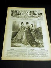 Harper's Bazar April 4, 1868 VICTORIAN EVENING DINNER HOME DRESSES HAIR STYLES picture