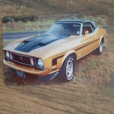 1973 Ford Mustang Mach 1 Convertible 8x12 Metal Wall Sign picture