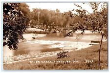 c1950's River Scene Fargo North Dakota ND Unposted Vintage RPPC Photo Postcard picture