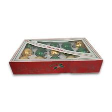 Holly Mercury Glass Vtg Christmas Ornaments Balls 1 3/4