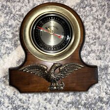 Verichron Wooden Wall Barometer Model V22-4B Vintage American Eagle picture