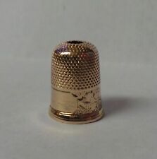 Antique 14K Yellow Gold Beautiful Victorian Floral Design Sewing Thimble 3.6g picture