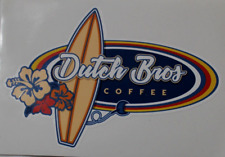 Rare Dutch Bros Sticker - Surfboard Hibiscus picture