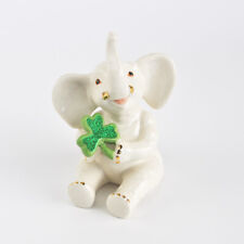 Lenox Emerald Shamrock Elephant Sculpture Figurine Collectible Statue Gift picture