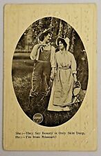 Beauty Skin Deep Lovers Gaumont Embossed Postcard 1910 Post 1611 picture