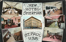 ST. Paul Minnesota MN New Hotel Sherman Multi-View 1912 Postcard picture