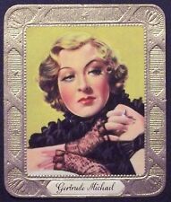 #92 Gertrude Michael 1936 Garbaty Passion Film Star Embossed Cigarette Card picture