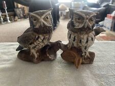 Pair Of Home Interior Owls Homco Porcelein picture
