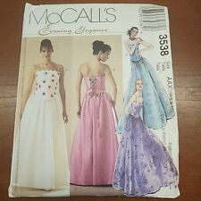 McCall's Sewing Pattern 3538 Misses Lined Top Skirt Formal Prom Evening 4-10 NEW picture