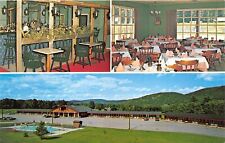 Bellows Falls Vermont 1960s Postcard The Lodge Motel Bar Interior Pool  picture